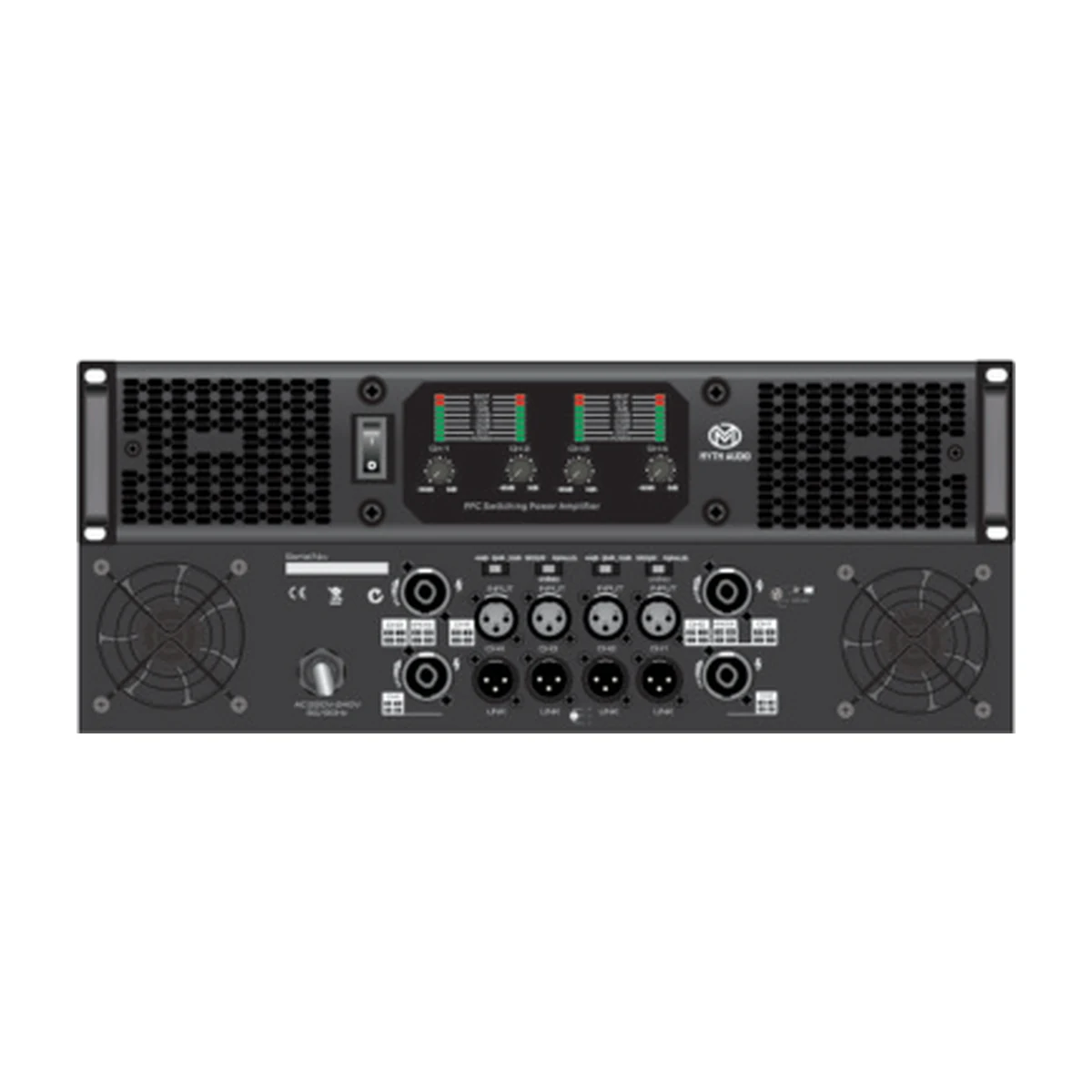 PQM4.15 4-Channel Power Amplifier — 4 × 1500W (8Ω)